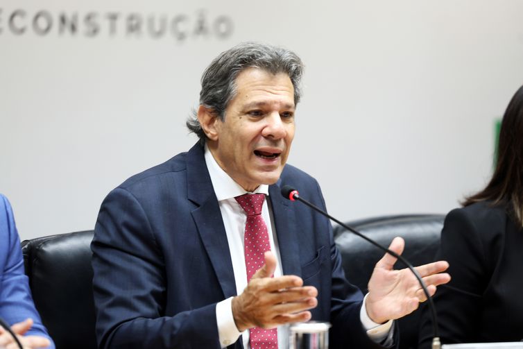Brasília (DF), 22/05/2025 - O ministro da Fazenda, Fernando Haddad, durante divulgação dos dados do Relatório de Avaliação de Receitas e Despesas Primárias do 2º bimestre de 2025. Foto: Valter Campanato/Agência Brasil